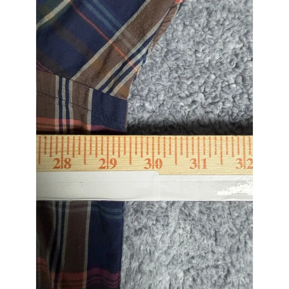 Polo Ralph Lauren Shirt Mens 2XB Big Madras Plaid Long Sleeve Button Down Pony